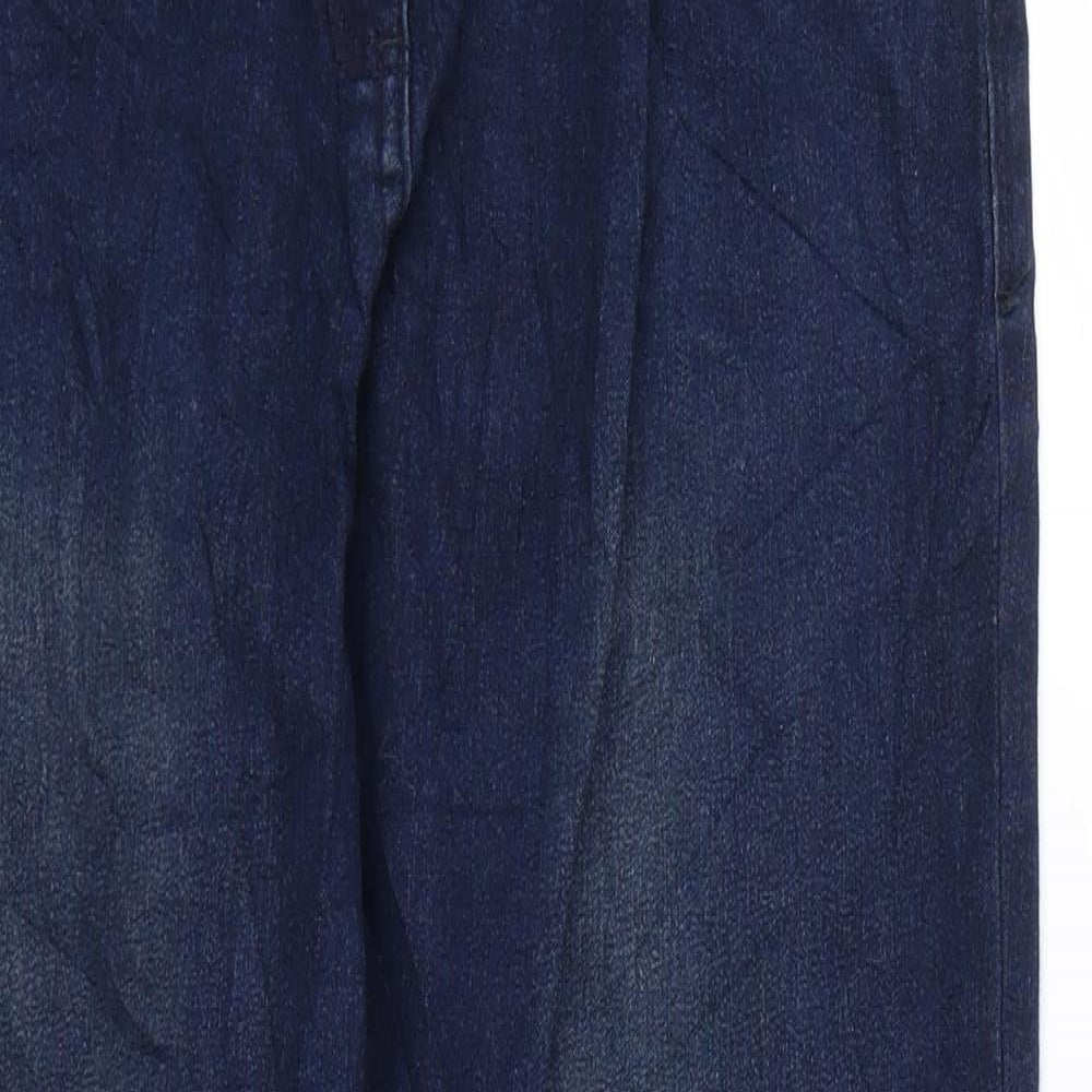Womens UK Size 42 beloved Regular Fit Cropped Blue Jeans