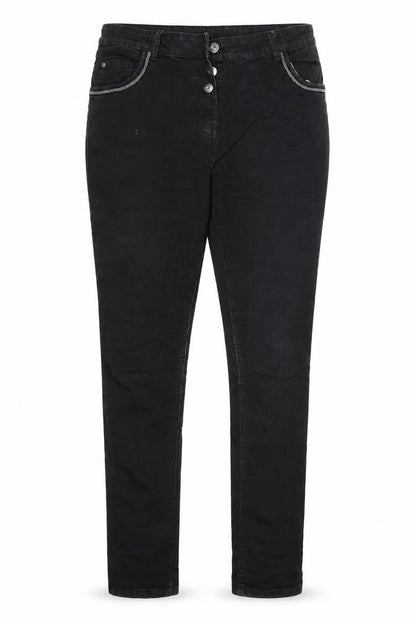 Womens UK Size 44 Gina Regular Fit Straight Black Jeans