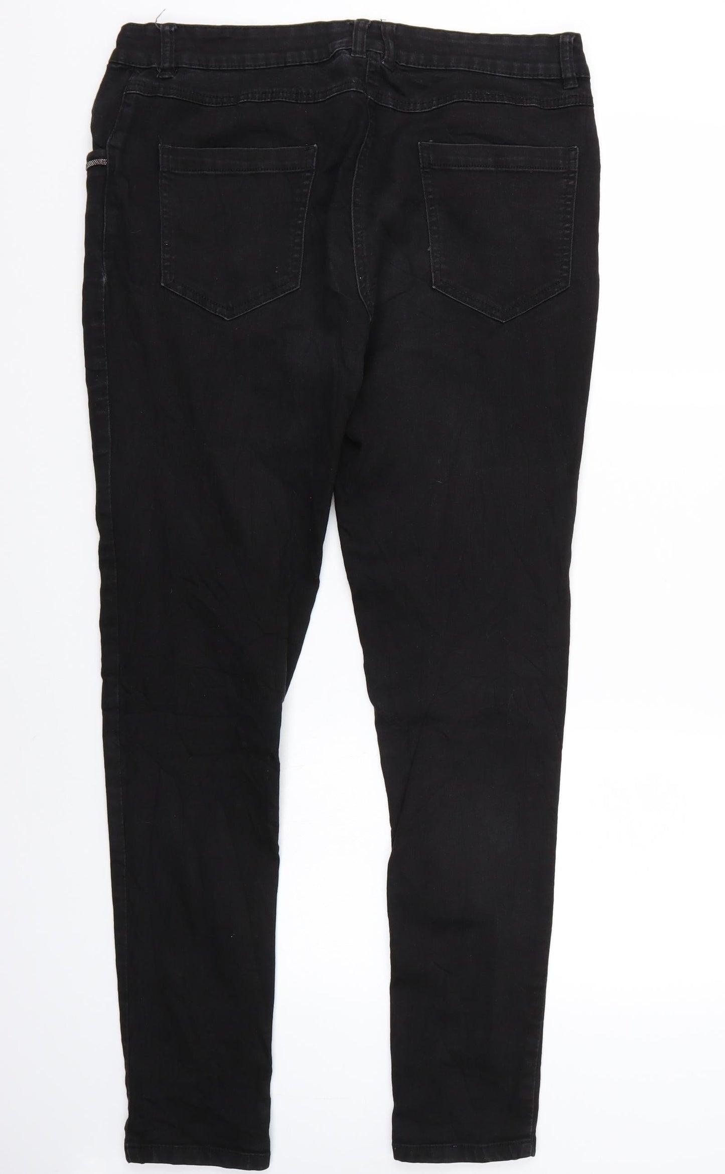 Womens UK Size 44 Gina Regular Fit Straight Black Jeans