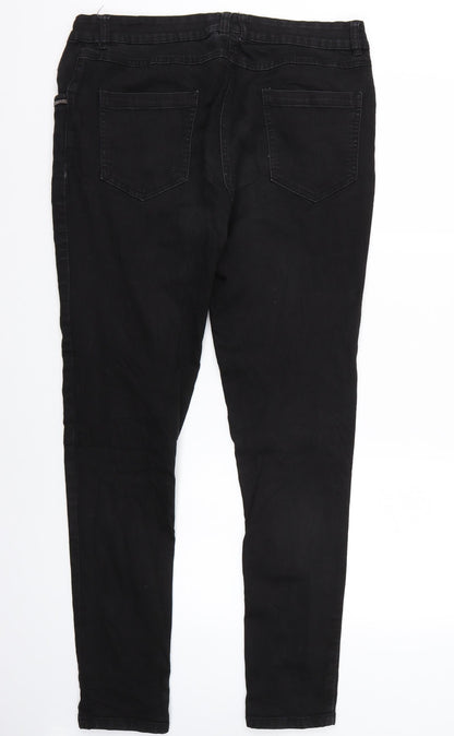 Womens UK Size 44 Gina Regular Fit Straight Black Jeans