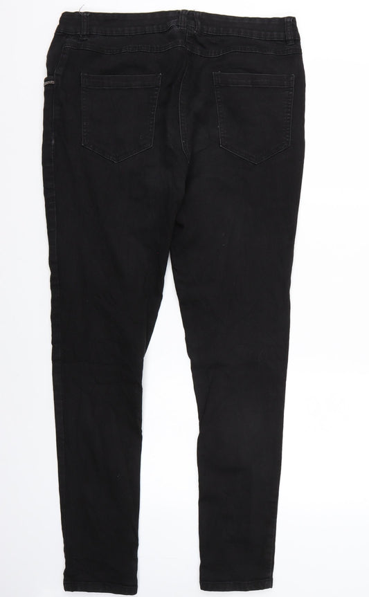 Womens UK Size 44 Gina Regular Fit Straight Black Jeans