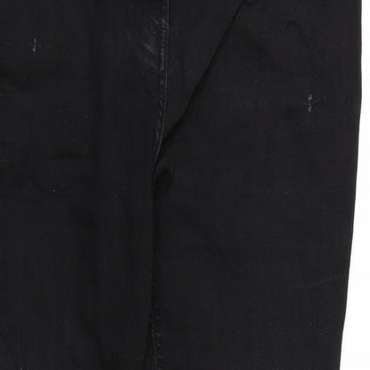 Womens UK Size 44 Gina Regular Fit Straight Black Jeans