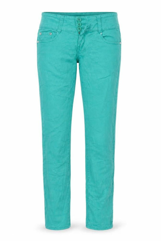 Womens UK Size M By Sasha Regular Fit Straight Green Jeans