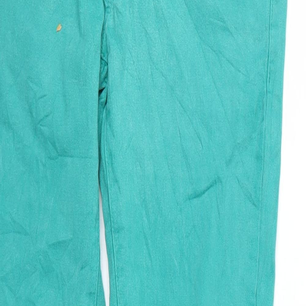 Womens UK Size M By Sasha Regular Fit Straight Green Jeans
