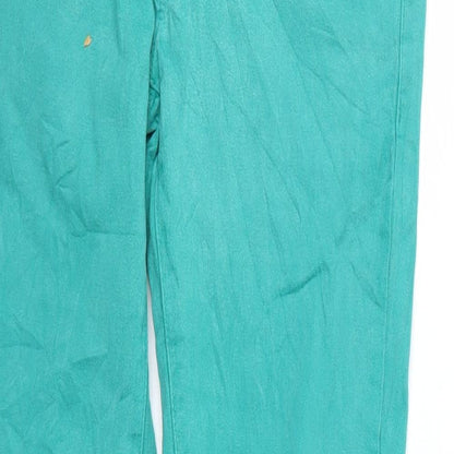 Womens UK Size M By Sasha Regular Fit Straight Green Jeans