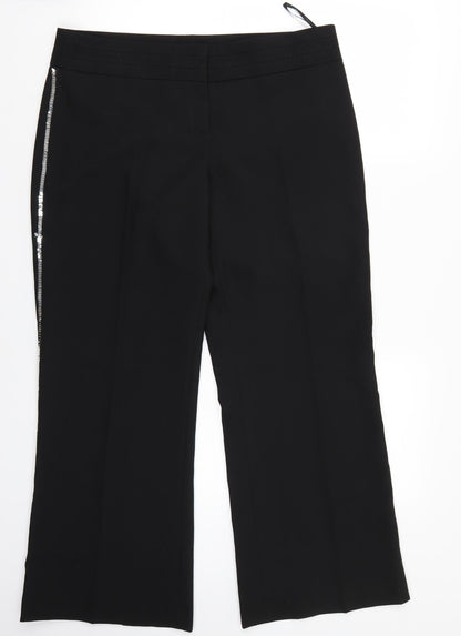 Womens UK Size 14 F&F Regular Fit  Black Trousers