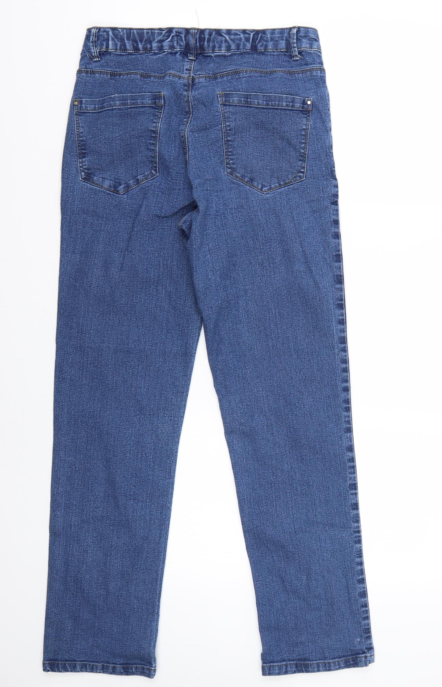 Peacocks Womens Blue  Rayon Straight Jeans Size 30 L29 in