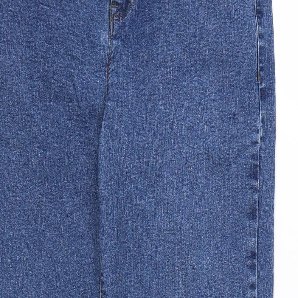 Peacocks Womens Blue  Rayon Straight Jeans Size 30 L29 in