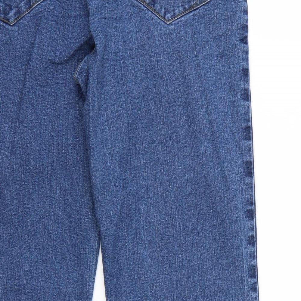 Peacocks Womens Blue  Rayon Straight Jeans Size 30 L29 in