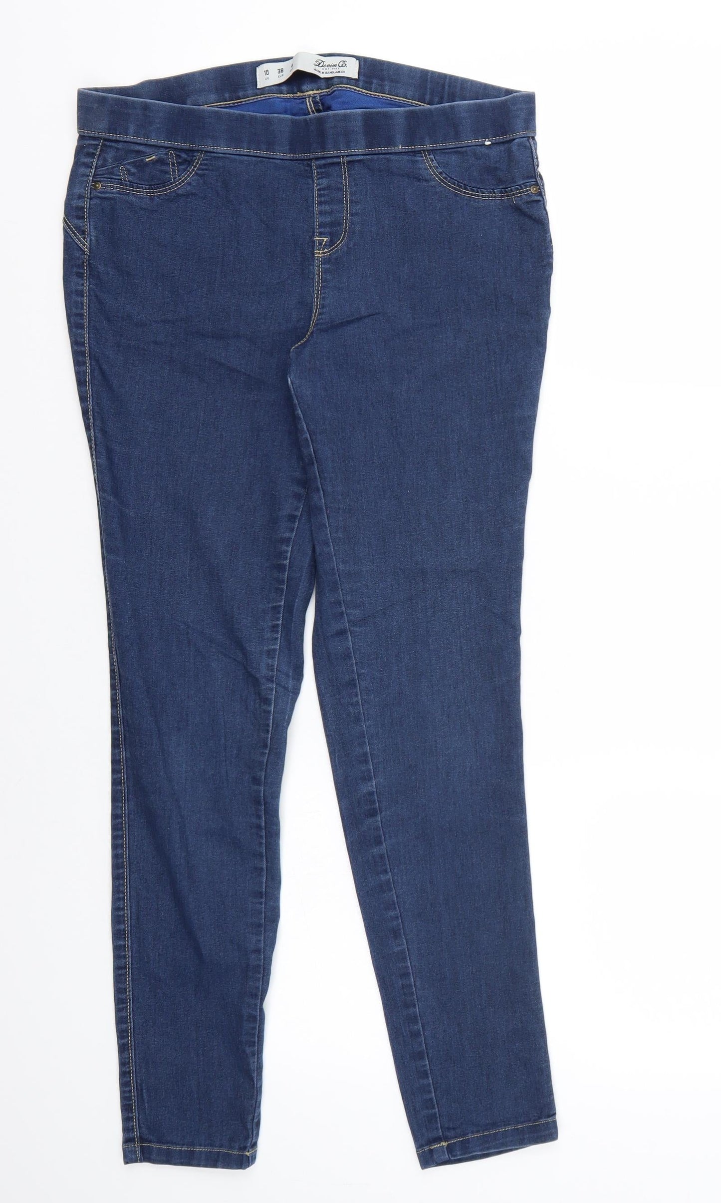 Denim & Co. Womens Blue   Straight Jeans Size 10 L28 in