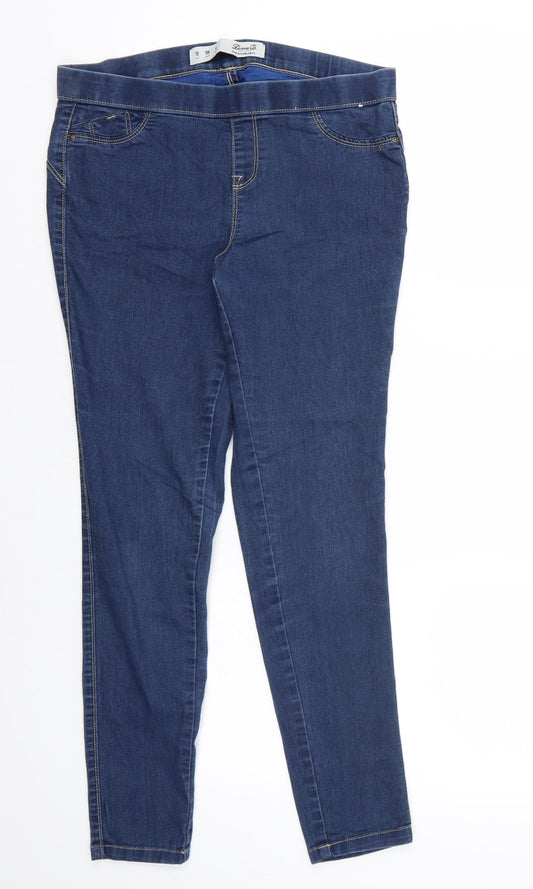 Denim & Co. Womens Blue   Straight Jeans Size 10 L28 in