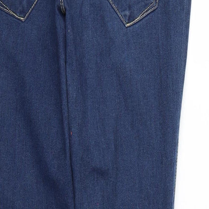 Denim & Co. Womens Blue   Straight Jeans Size 10 L28 in