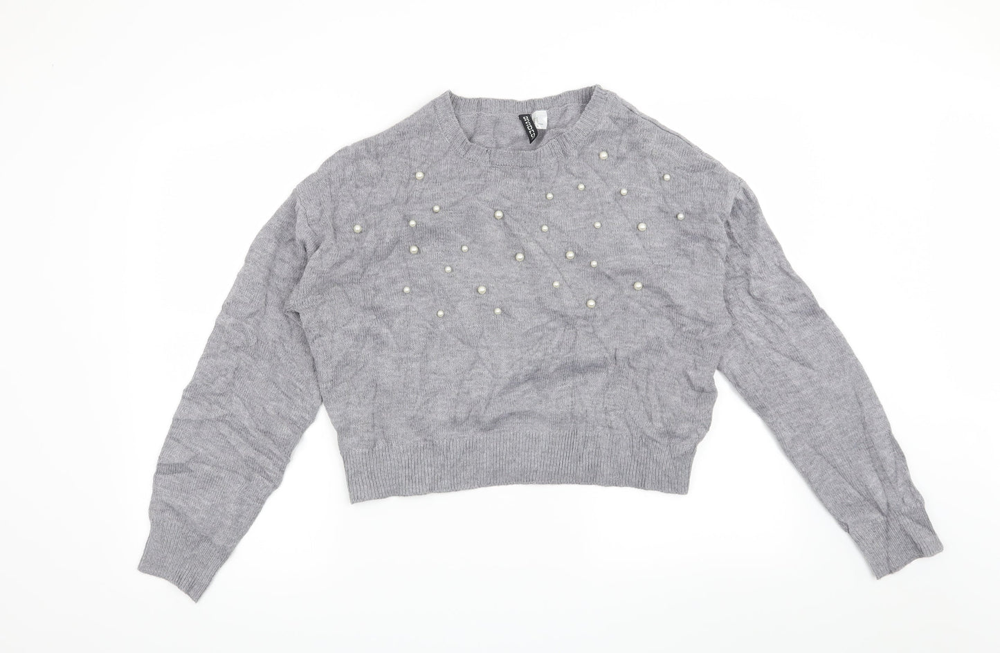 H&M Womens Grey   Pullover Jumper Size M