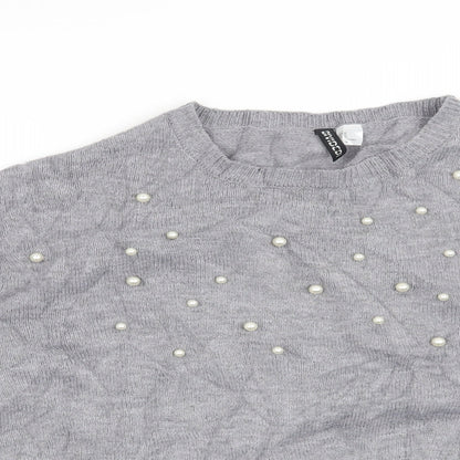 H&M Womens Grey   Pullover Jumper Size M