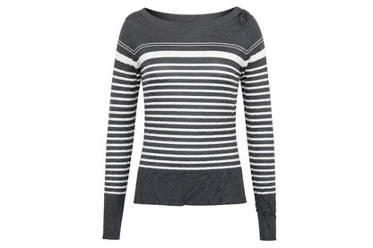 Next Womens Grey Striped  Pullover Jumper Size 8