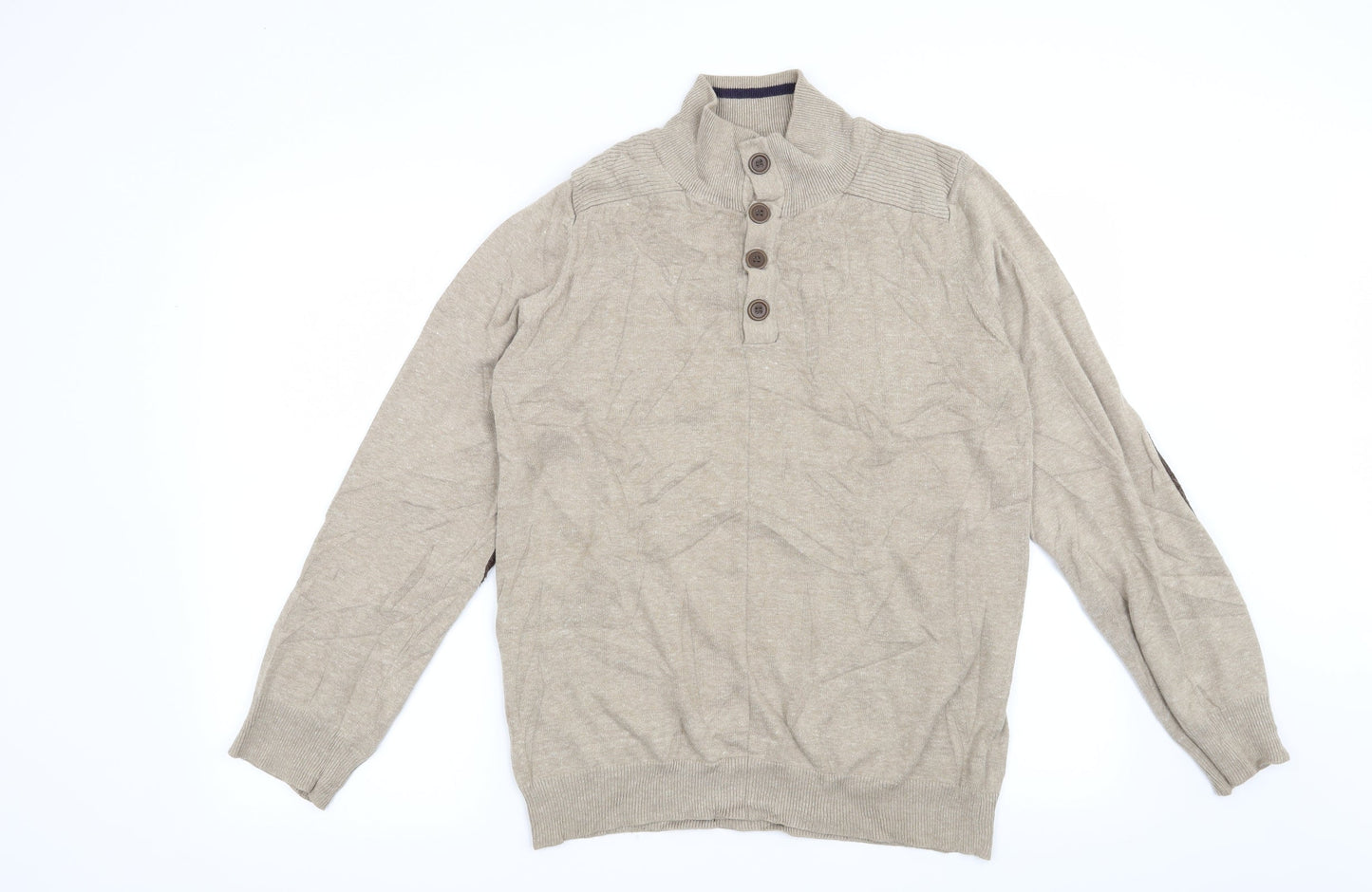 Officers Club Mens Beige   Pullover Jumper Size L