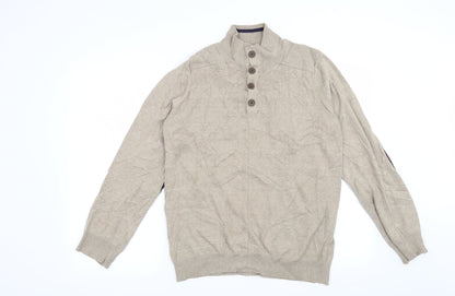 Officers Club Mens Beige   Pullover Jumper Size L