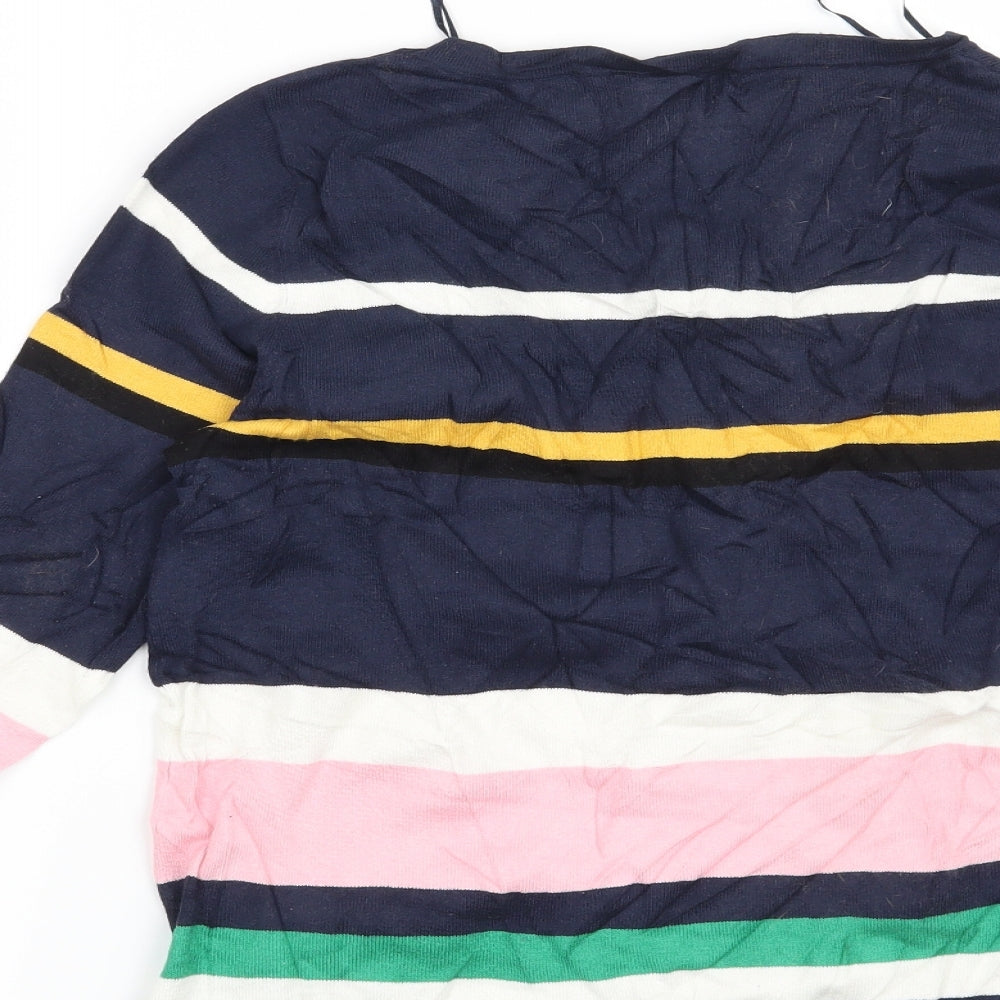 F&F Womens Blue Striped  Pullover Jumper Size 8