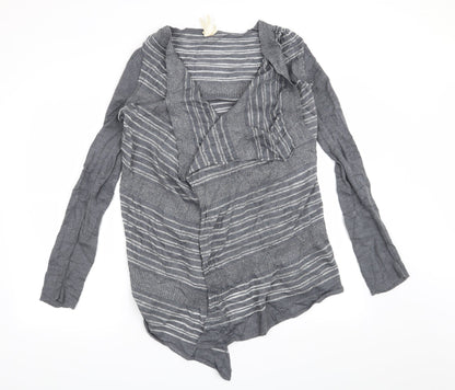NEXT Womens Grey Striped  Cardigan Jumper Size L