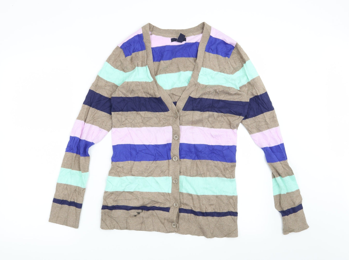 Gap Womens Brown Striped  Cardigan Jumper Size S