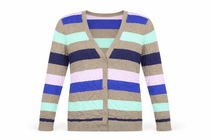 Gap Womens Brown Striped  Cardigan Jumper Size S