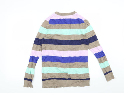 Gap Womens Brown Striped  Cardigan Jumper Size S