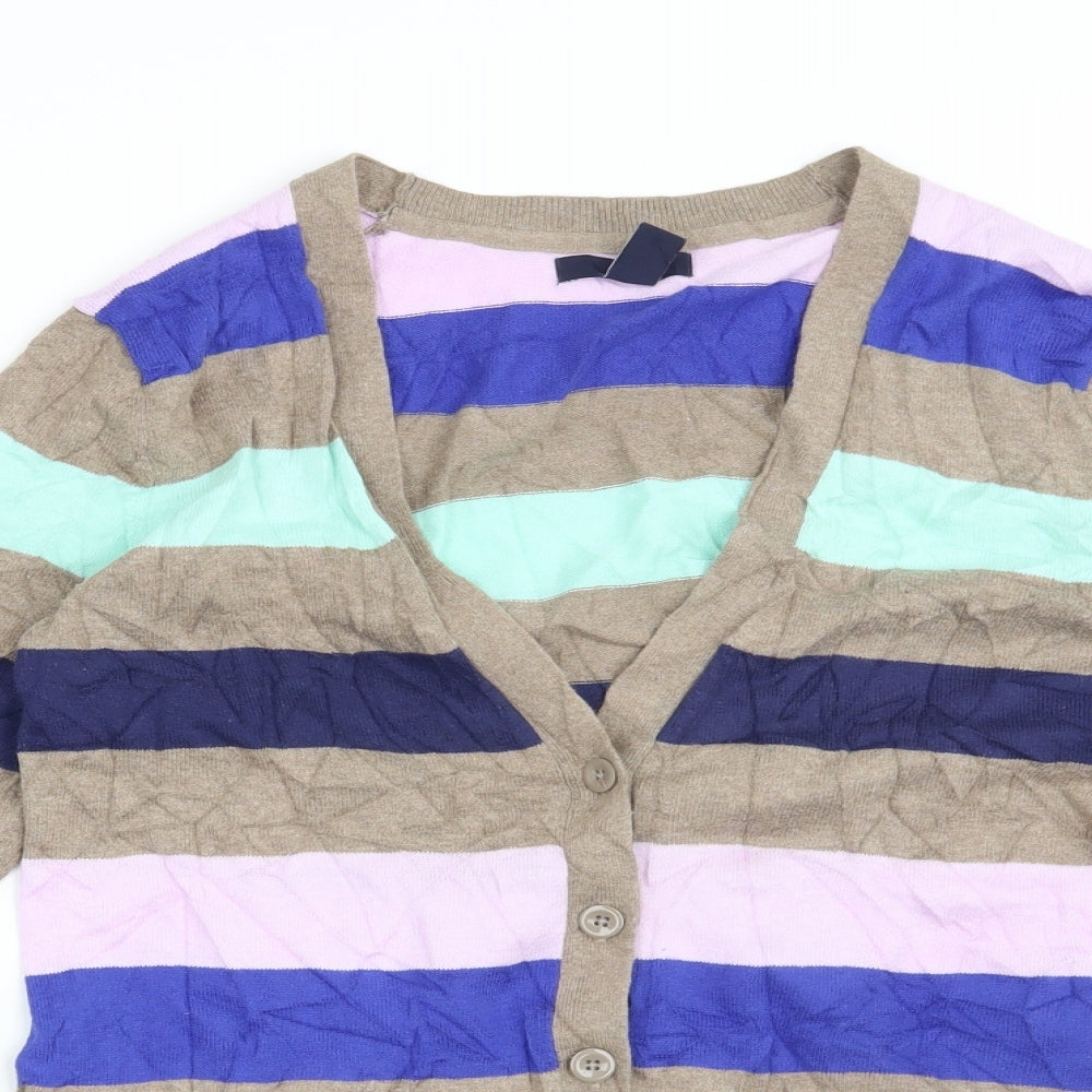 Gap Womens Brown Striped  Cardigan Jumper Size S