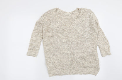 Marks & Spencer Womens Beige   Pullover Jumper Size 8