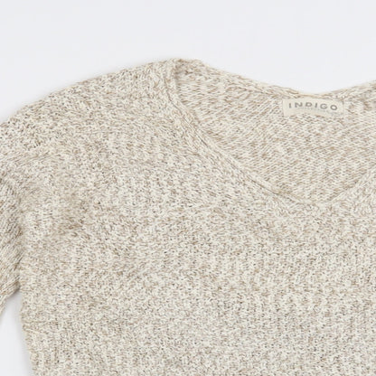 Marks & Spencer Womens Beige   Pullover Jumper Size 8