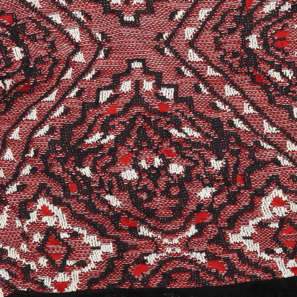 H&M Womens Red Geometric  Cardigan Jumper Size S