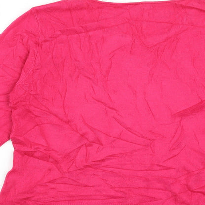 M&Co Womens Pink   Pullover Jumper Size M