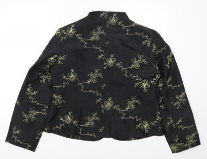 ISL Womens Black Geometric  Jacket  Size XL