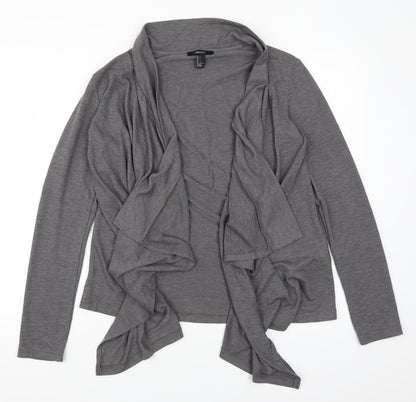 FOREVER 21 Womens Grey  Rayon Cardigan Jumper Size L  - Waterfall