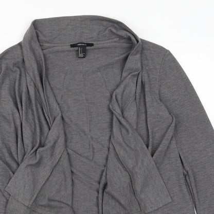 FOREVER 21 Womens Grey  Rayon Cardigan Jumper Size L  - Waterfall
