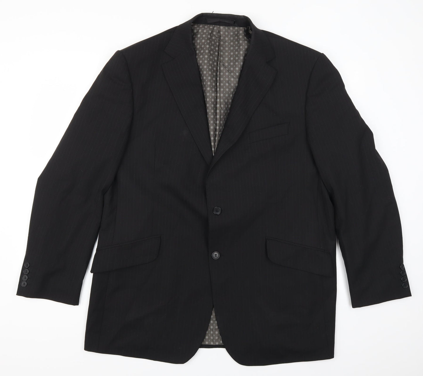 Mens UK Size 44 Impressions Regular Black Suit Jacket