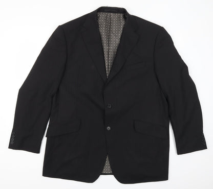 Mens UK Size 44 Impressions Regular Black Suit Jacket