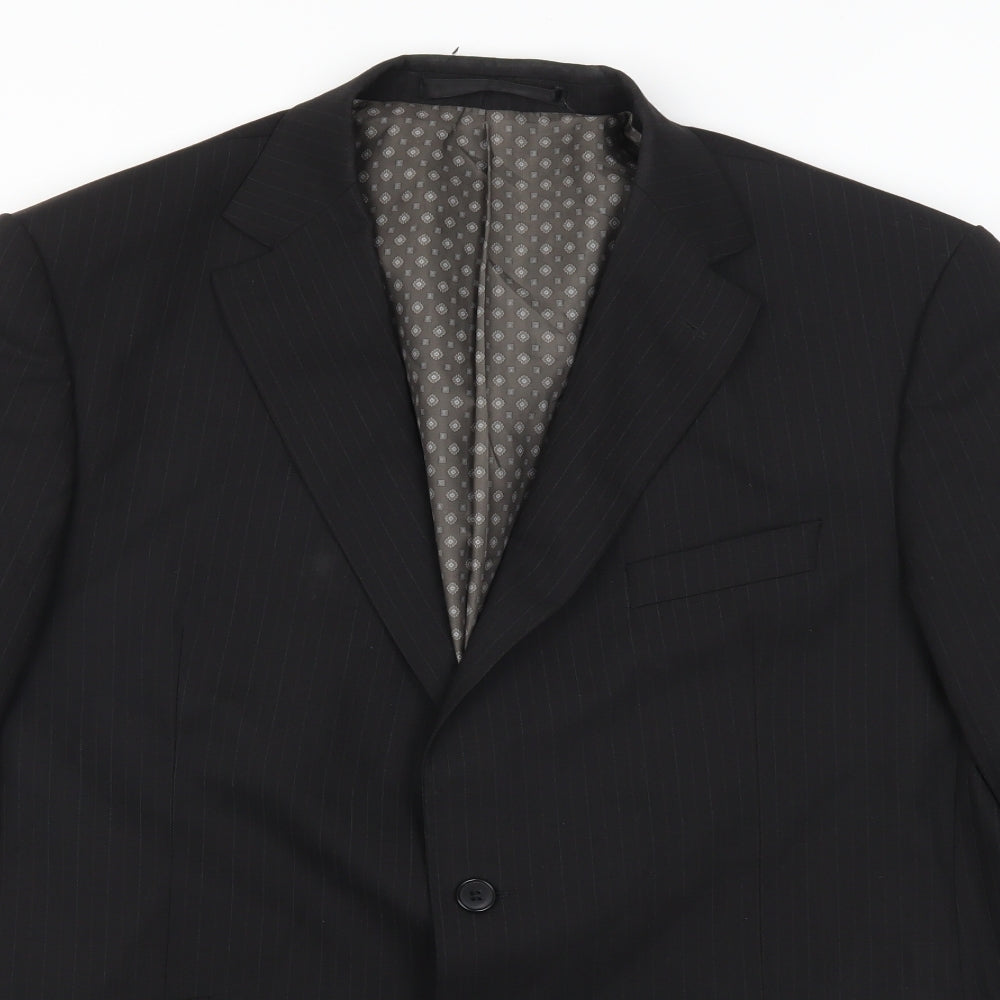 Mens UK Size 44 Impressions Regular Black Suit Jacket