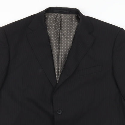 Mens UK Size 44 Impressions Regular Black Suit Jacket