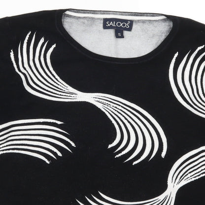 Saloos Womens Black Geometric  Pullover Jumper Size S