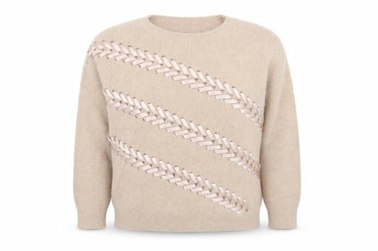 Blue Vanilla Womens Pink   Pullover Jumper Size M  - Lace up Detail