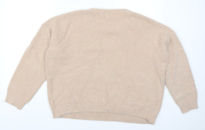 Blue Vanilla Womens Pink   Pullover Jumper Size M  - Lace up Detail