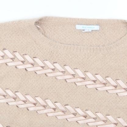 Blue Vanilla Womens Pink   Pullover Jumper Size M  - Lace up Detail