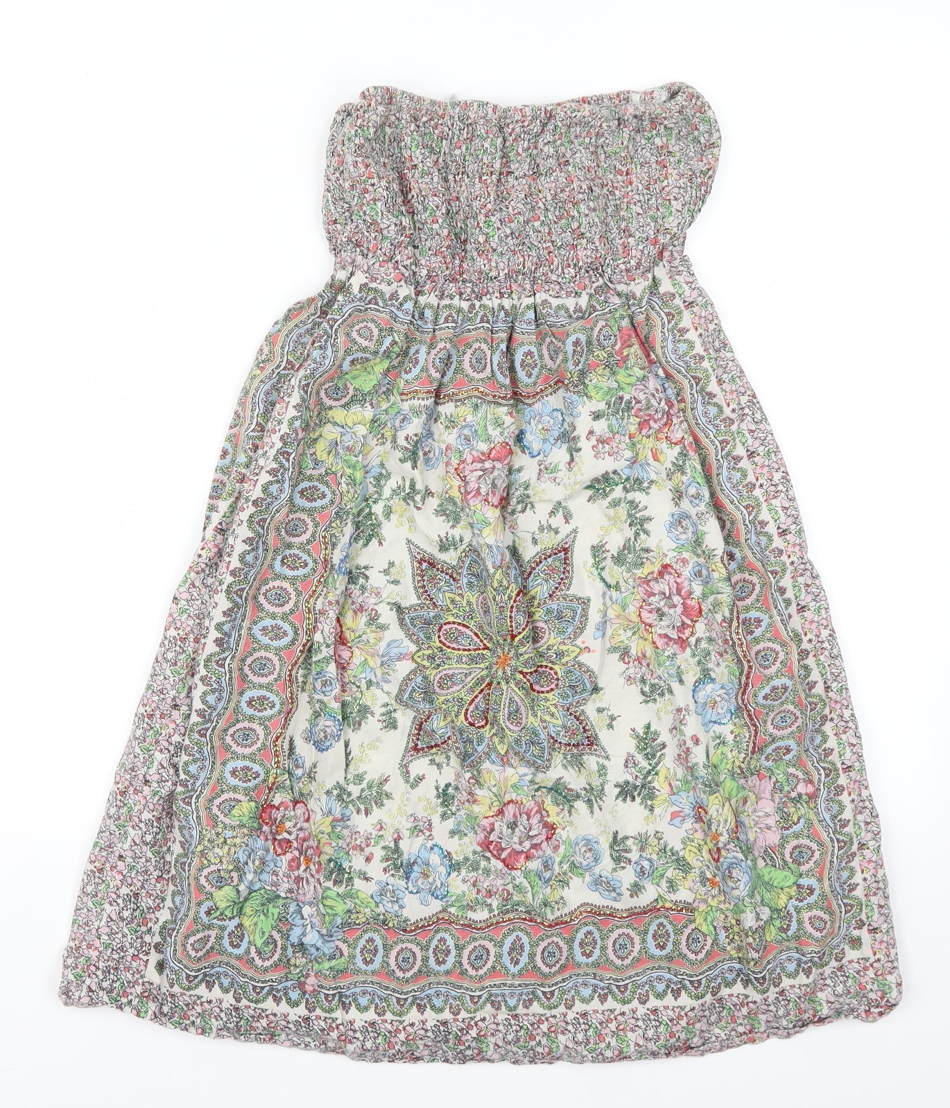 New Look Womens Multicoloured Batik  A-Line  Size 8