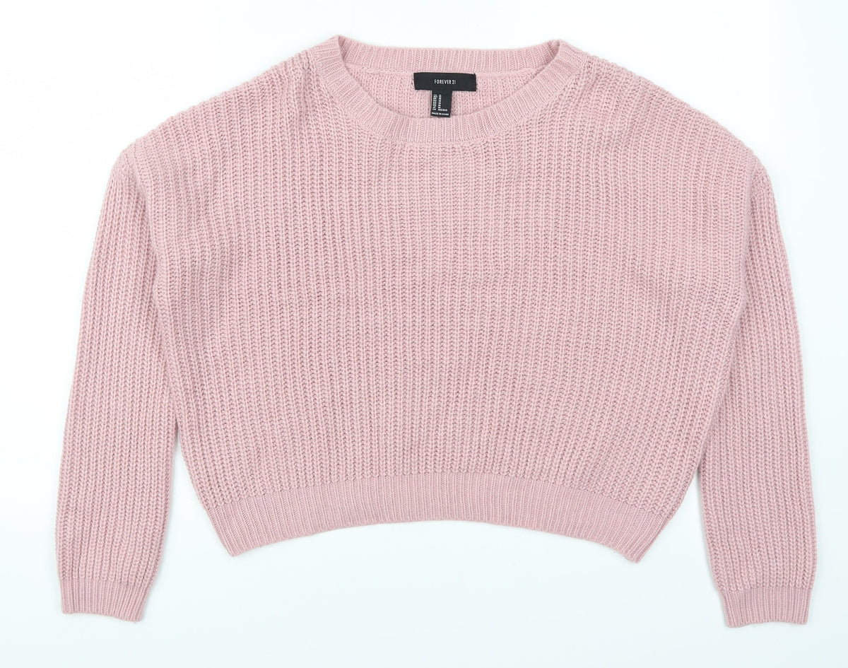 Forever 21 Womens Pink   Pullover Jumper Size M