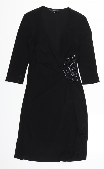 Julien Macdonald Womens Black   A-Line  Size 10