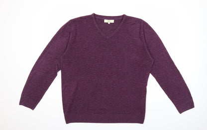 Easy Mens Purple  Knit Pullover Jumper Size XL