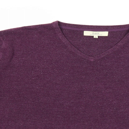 Easy Mens Purple  Knit Pullover Jumper Size XL