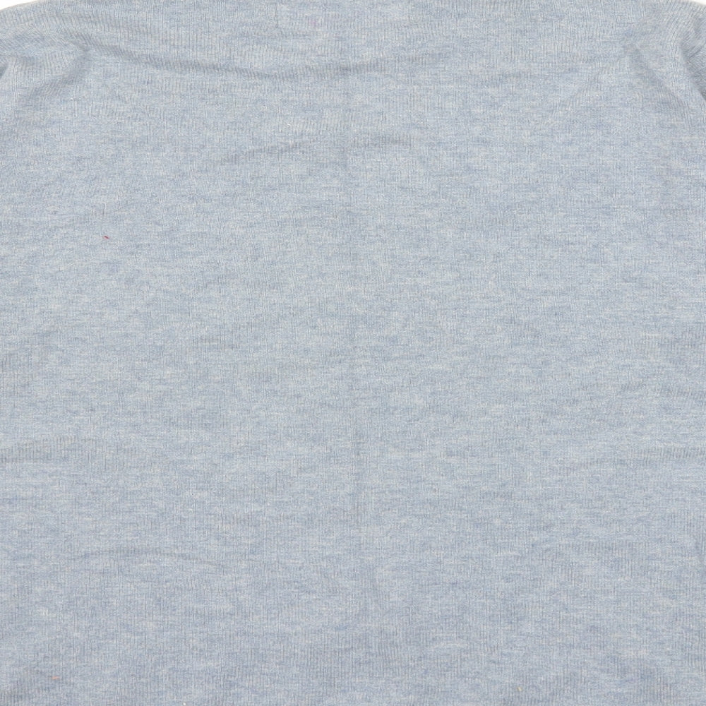 NEXT Mens Blue Check Knit Pullover Jumper Size S