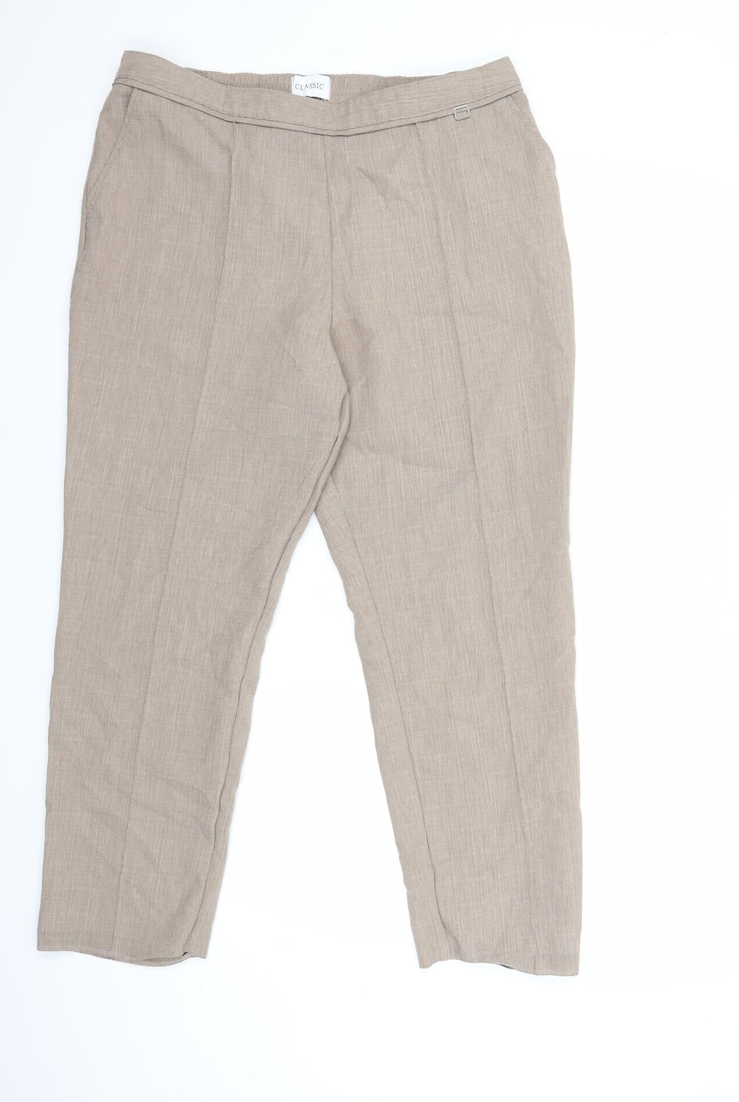 Womens UK Size 16 Marks and Spencer Regular Fit  Brown Trousers
