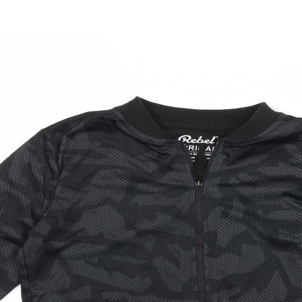 Primark Boys Black   Full Zip Sweatshirt Size 11 Years